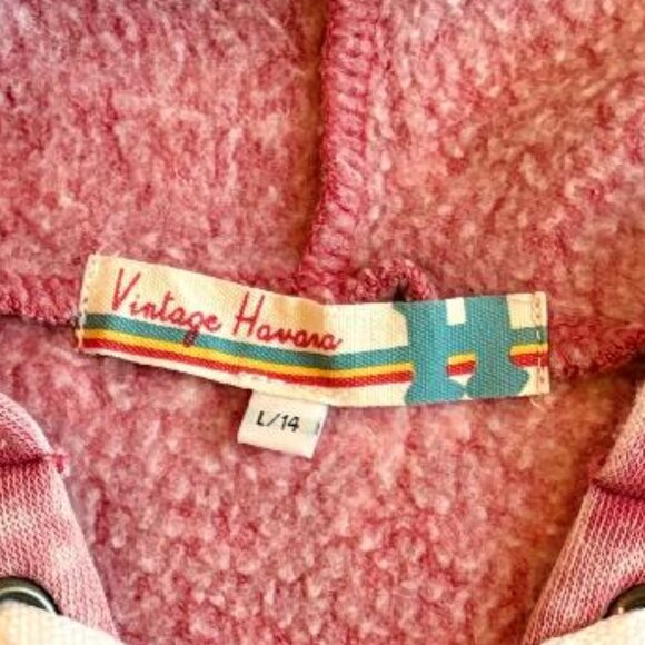 🆕 Vintage Havana (Nordstrom brand) Kids' New Burnout Red Front Lace Hoodie - Picture 4 of 7
